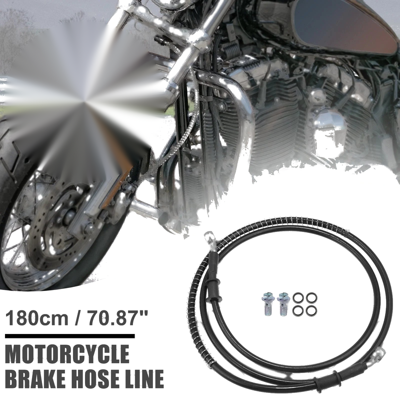 Motorcycle with Spring Protection Brake Line Oil Hose Pipe 180cm
