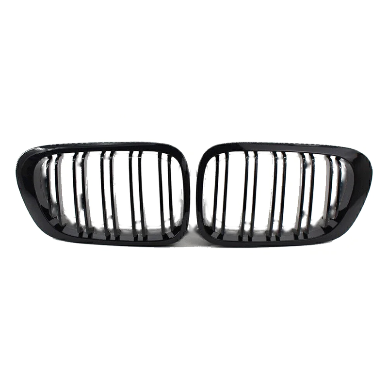 BMW 3 Series E46 Coupe / Cabrio Gloss Black Double Slat Front Bumper Grille