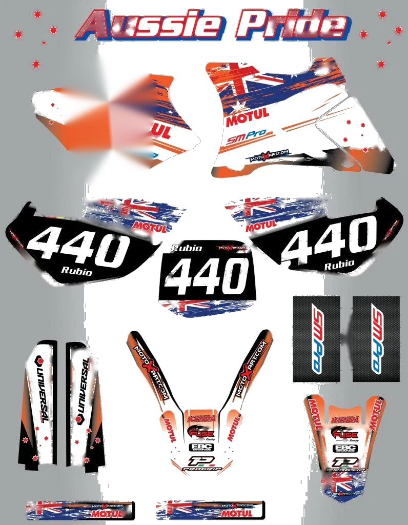 KTM 150 SX AUSSIE PRIDE Custom Graphic Kit (2008-2010)