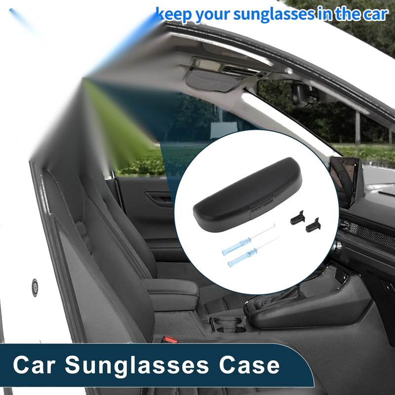 Jeep Renegade 2015-2017 Eyeglasses Holder Storage Box Black Sunglasses Case