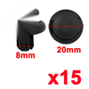 Honda Accord 8mm Nylon Rivet Fasteners (15 Pcs) (2003-2007)