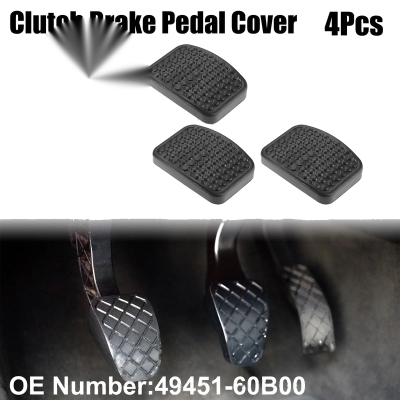 Suzuki Aerio 4 Pcs Black Clutch Brake Pedal Covers (2001-2007)