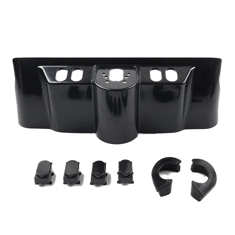 Harley Electra Glide Unpainted Black Inner Fairing Switch Cap Kit (1996-2013)