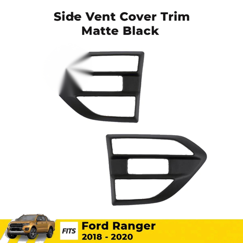 Side Vent Cover Trim Styling Black Fits Ford Ranger T6 Ute Truck 2018-20 D05