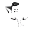 Harley Cruiser Touring Generic Diamond Rear View Mirrors Motorcycle Fit