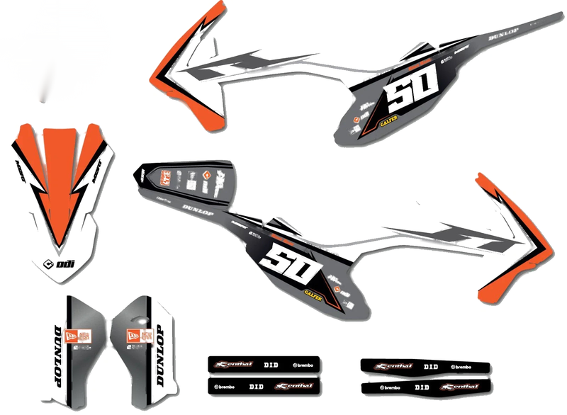 KTM 50 SX BEAST Style Full Sticker Kit Decals (2016-2023)