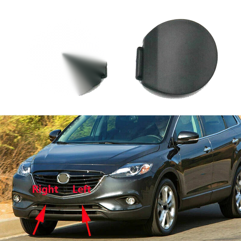 Mazda CX-9 Pair / Front Bumper Grille Tow Hook Eye Cap Cover (2013–2015)