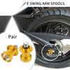 Motorcycle Gold Tone Pair 10mm CNC Swingarm Spools Sliders