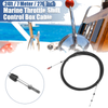Marine Throttle Shift Control Box Cable with Clevis Black 24ft