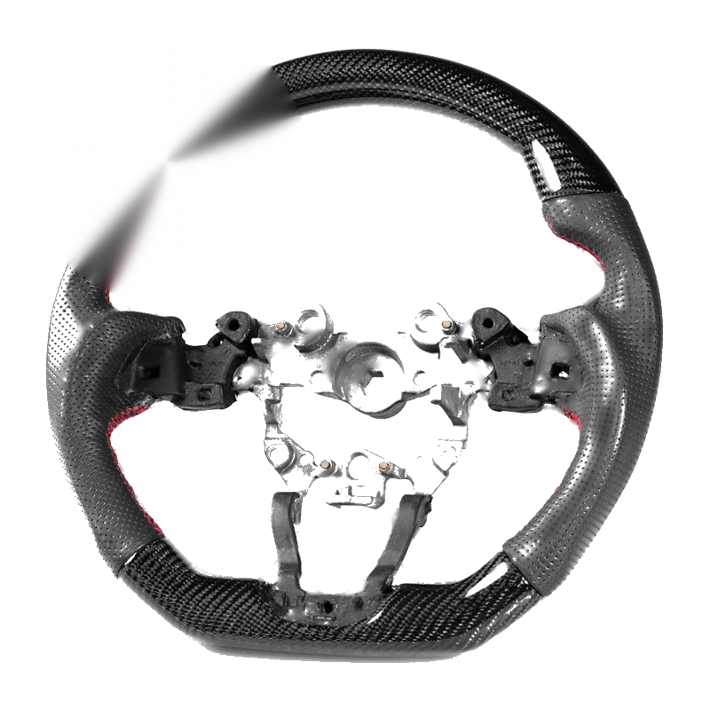 Mazda 2 3 CX-3 CX-5 Flat Sport Steering Wheel Carbon Leather (17-21)