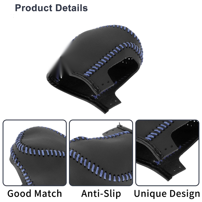 Toyota Camry Black Blue Faux Leather Gear Shift Knob Cover (2019-2022)