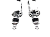Harley Davidson FXSTB Softail Night Train Chrome Rear Shock Absorbers (00-06)
