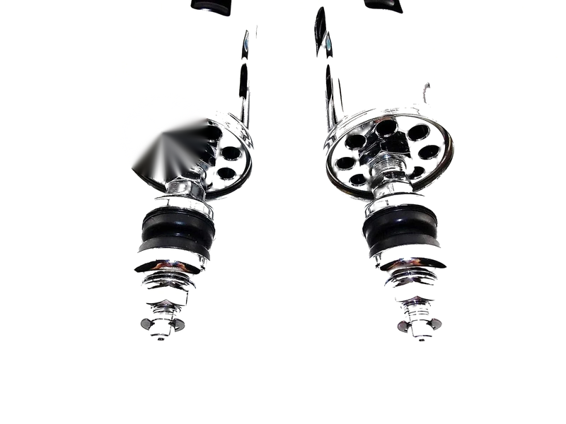 Harley Davidson FXSTB Softail Night Train Chrome Rear Shock Absorbers (00-06)
