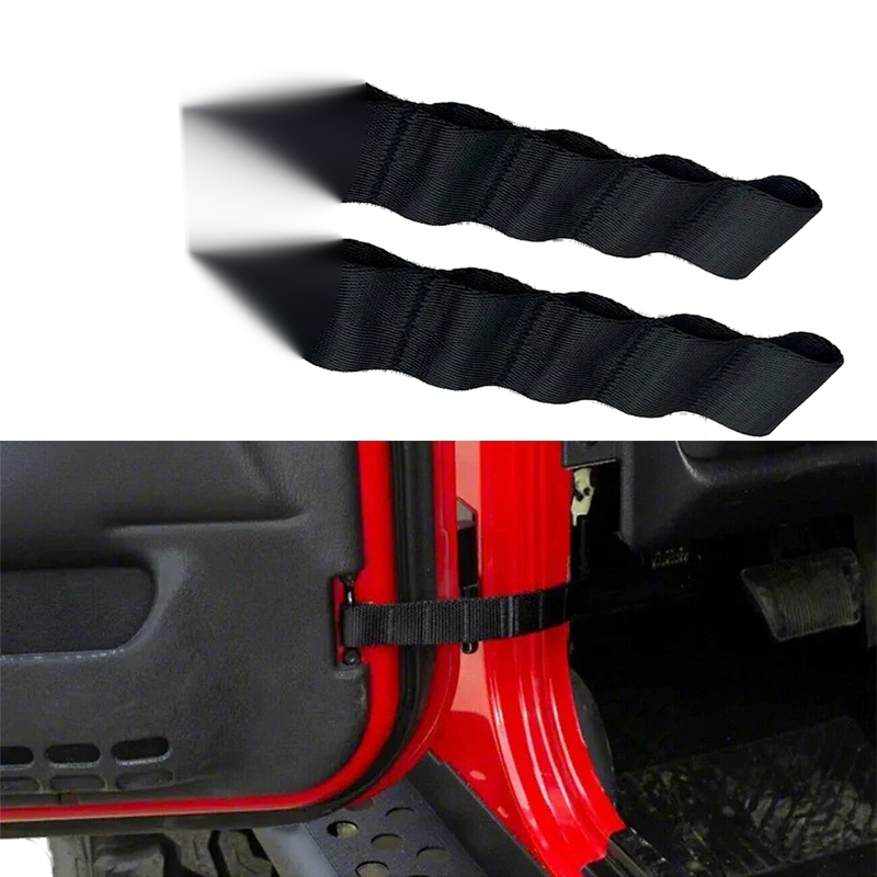 Jeep Wrangler TJ JK JKU JL JLU 2 x Door Check Straps (1995–2021)