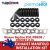 Nissan Skyline R31 2.0L Permaseal Exhaust Manifold Installation Studs&Gasket