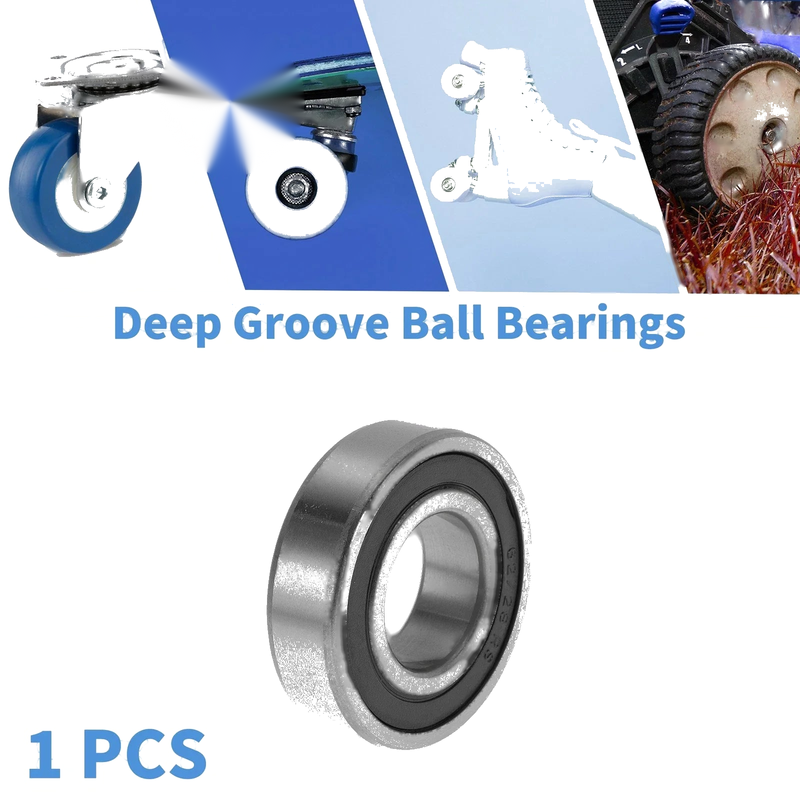 Make Model 2RS Deep Groove Ball Bearings / 28x58x16mm / 1 Pc Silver Tone