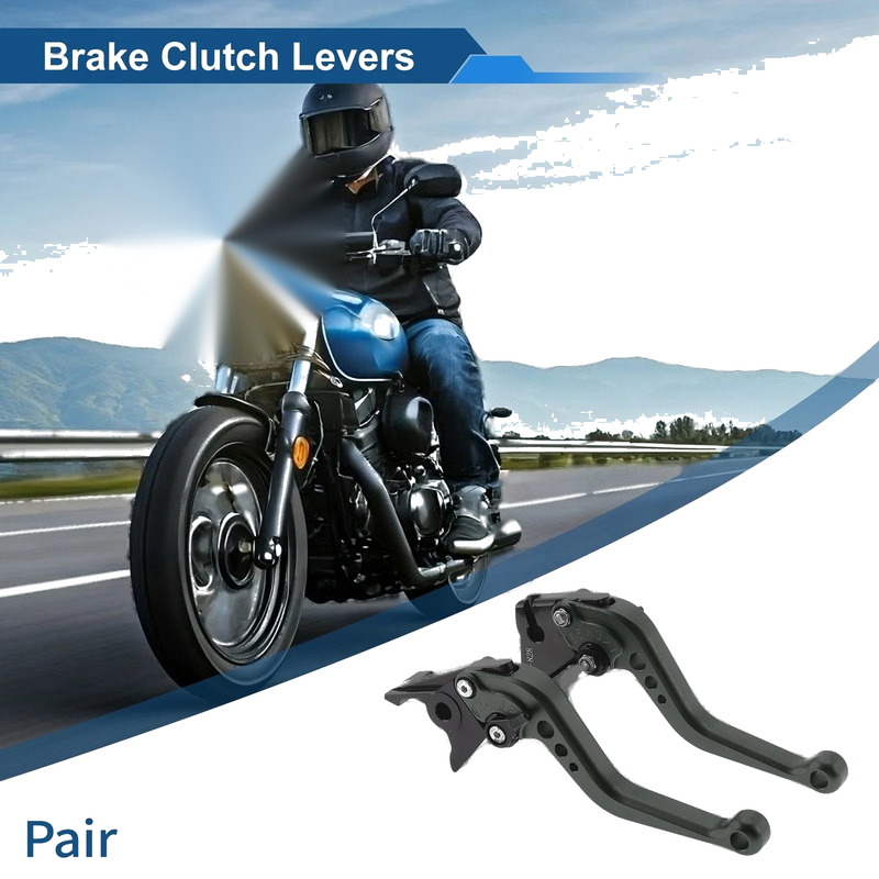 Kawasaki Z750 Adjustable Short Brake Clutch Levers Solid Gray (2007–2012)