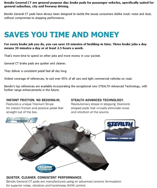 Ford Laser KJ KN KQ 4cyl 1.6L Front Disc Brake Pads Set (1994 - 2002)