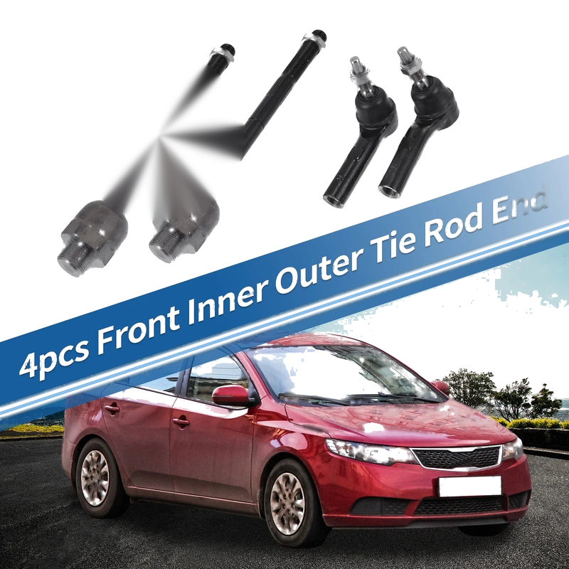 Dodge Dakota (2000-2004) 4WD 4pcs Front Inner Outer Tie Rod Ends