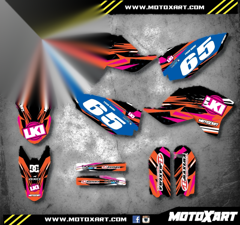 KTM 65 Full Graphics Kit Decals Stickers Custom Duke Style (2009-2015)