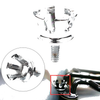 Harley 1996-2023 Chrome Rear Seat Bolt Tab Screw Cap Mount
