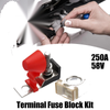 Car Marine Boat 2 x 250A Terminal Fuse Block Kit 58V