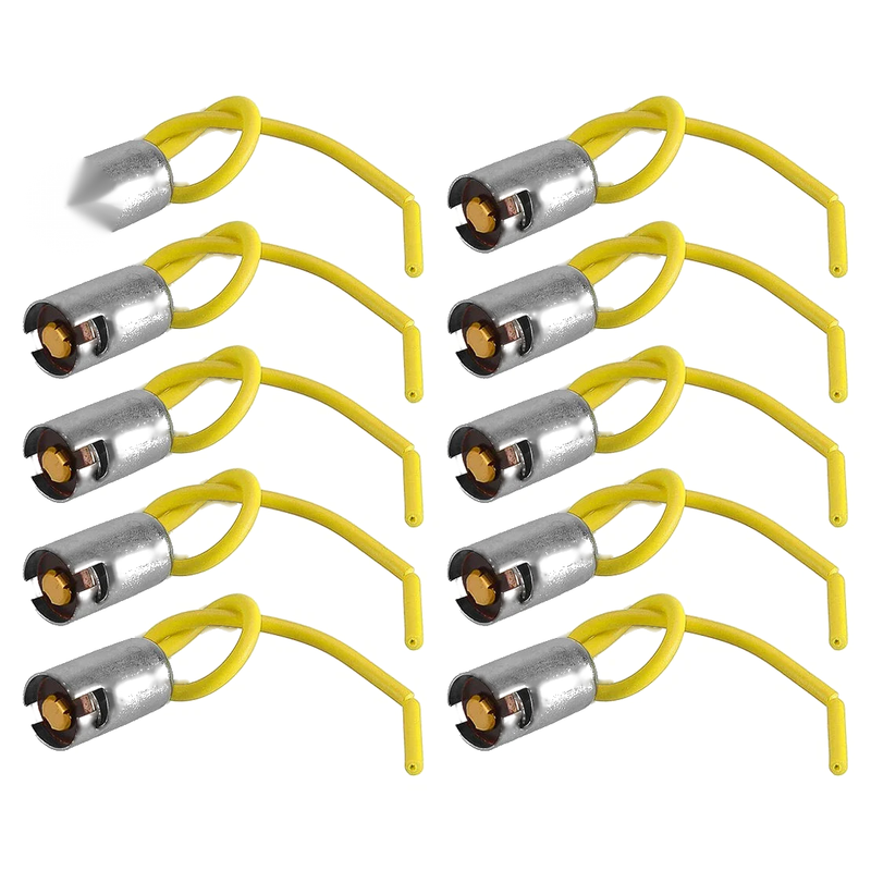 10 x BA9S Car Truck Light Bulb Socket Connectors with Cable