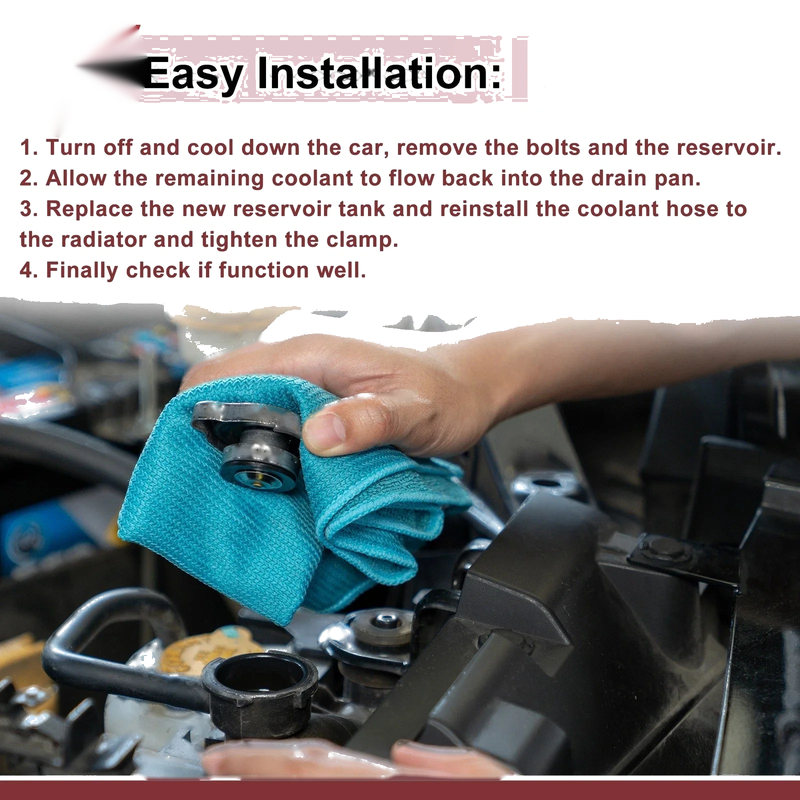 Chrysler 200 Set Coolant Expansion Overflow Tank with Cap Pipe