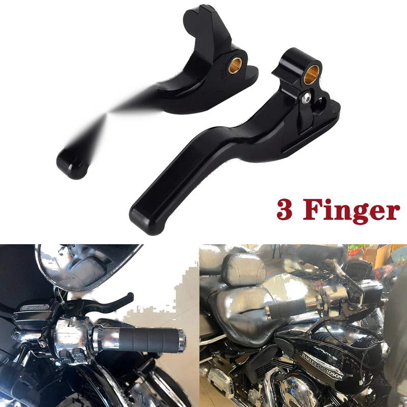 Harley Electra Glide Classic FLHTC / I 3 Finger Brake Clutch Levers (2008)