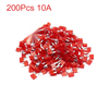 Car Vehicle Motorcycle Fuse 200pcs 10A Red Plastic Casing Small Blade Style