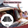Nissan Versa Note Black Carbon Fiber Door Pillar Window Trim (2014-2019)