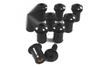 Suzuki 10 x Black Windshield Bolts & Well Nuts