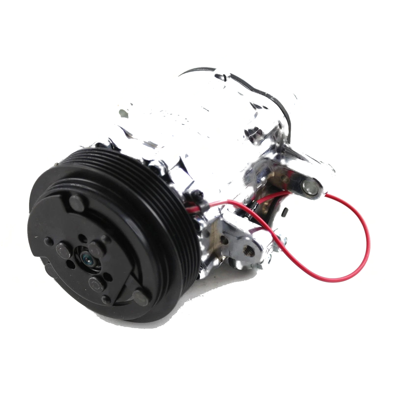 Small Body Cars Sanden Style 7176 Chrome AC Air Compressor