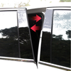 Acura TSX 6 x Gloss Black Pillar Post Covers Door Window Trim (2009–2014)