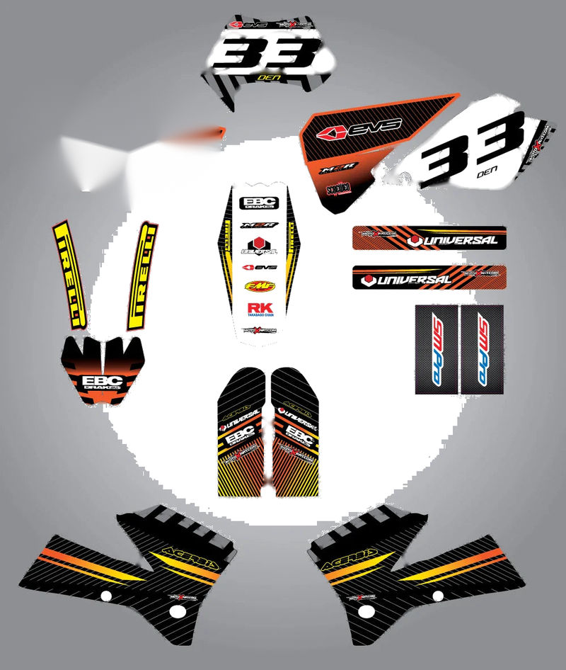 KTM EXC Series 2003 Factory Style Full Sticker Kit