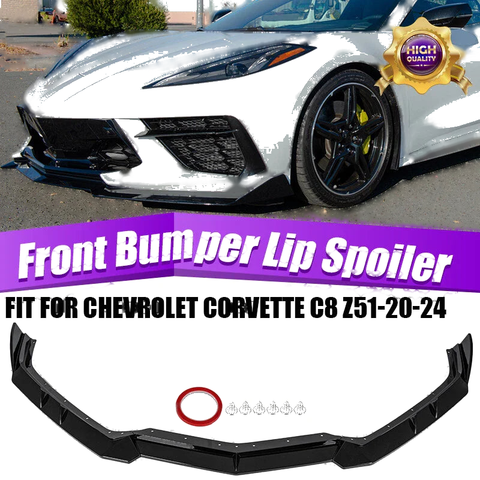 Corvette C8 Z51 Carbon Flash Front Bumper Lip Splitter (2020-2024)