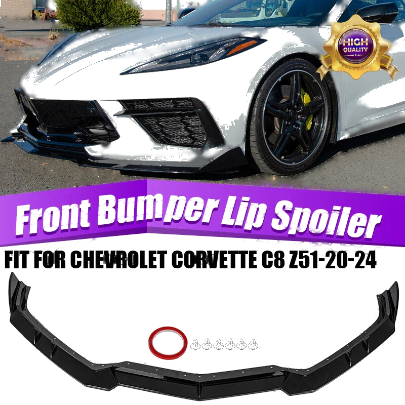 Corvette C8 Z51 Carbon Flash Front Bumper Lip Splitter (2020-2024)