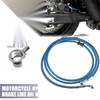 Motorcycle Stainless Steel Blue Hydraulic Brake Line / 74.8" 10mm