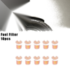 Motorcycle ATV Dirt Bike 10 Pcs Clear Yellow Red Universal Fuel Filters