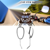 Motorcycle Handlebar Chrome Silver Tone Iron M10 Rear View Mirror