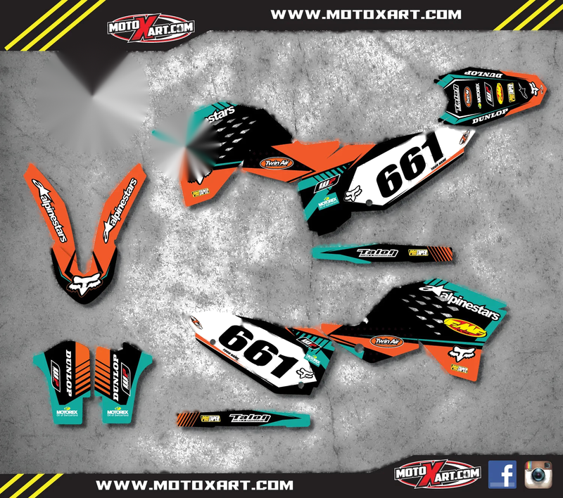 KTM SX Custom Graphics Full Sticker Kit (2007-2010)