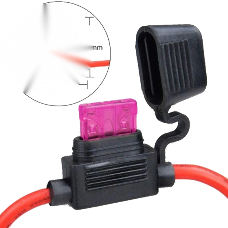 5x Waterproof Inline Fuse Holder 12 Gauge Wire Cut Off Switch 12V 30A
