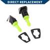 Dodge Durango Black Green Front Windshield Washer Nozzles