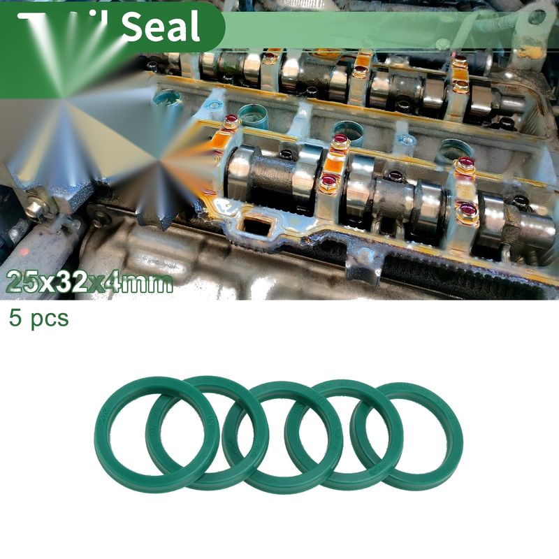 Model Oil Seal Rotary Shaft TPU / 25x32x4mm / 5 Pcs / Green HP