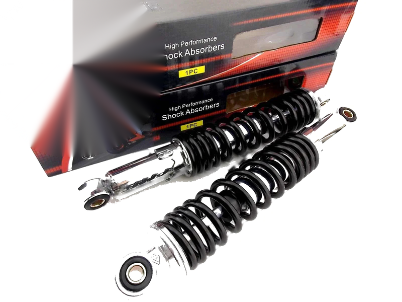Yamaha XS360 320mm JBS Black/Chrome Rear Shock Absorbers (1976-1977)