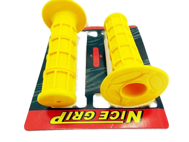 Kawasaki KX500 Yellow Hand Grip Set (Left & Right)