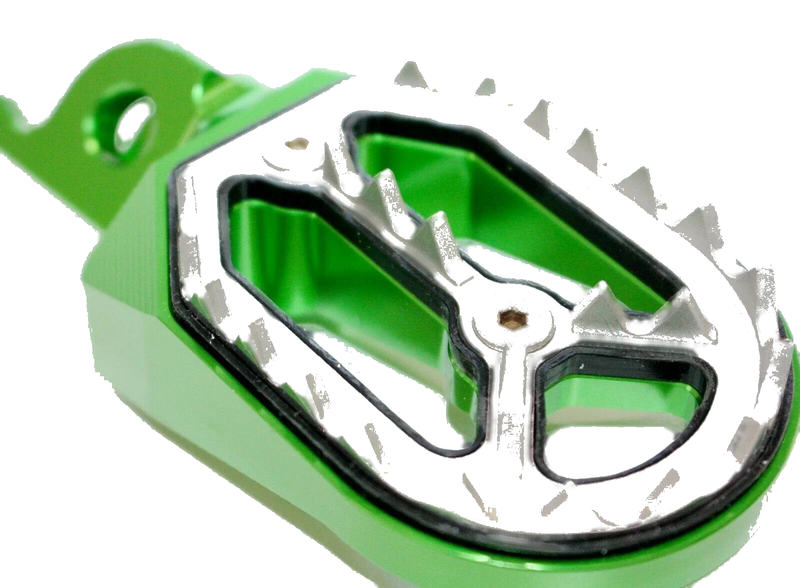 Honda CRF250 Motorcycle CNC Green Stainless Foot Pegs (2004-2023)