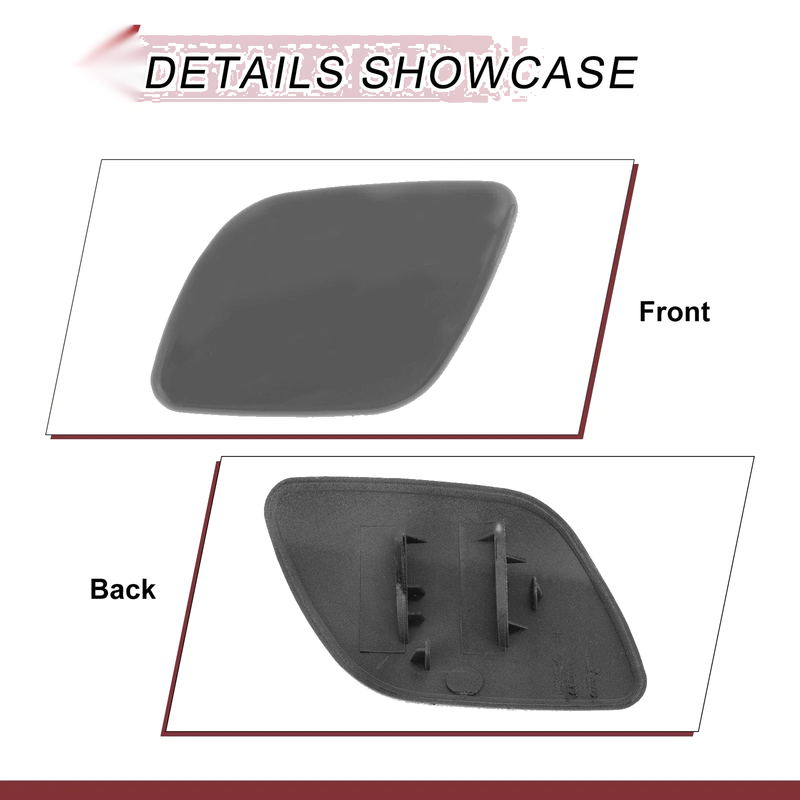 Volvo XC60 (2009-2013) Gray Front Left Bumper Trim Nozzle Cover