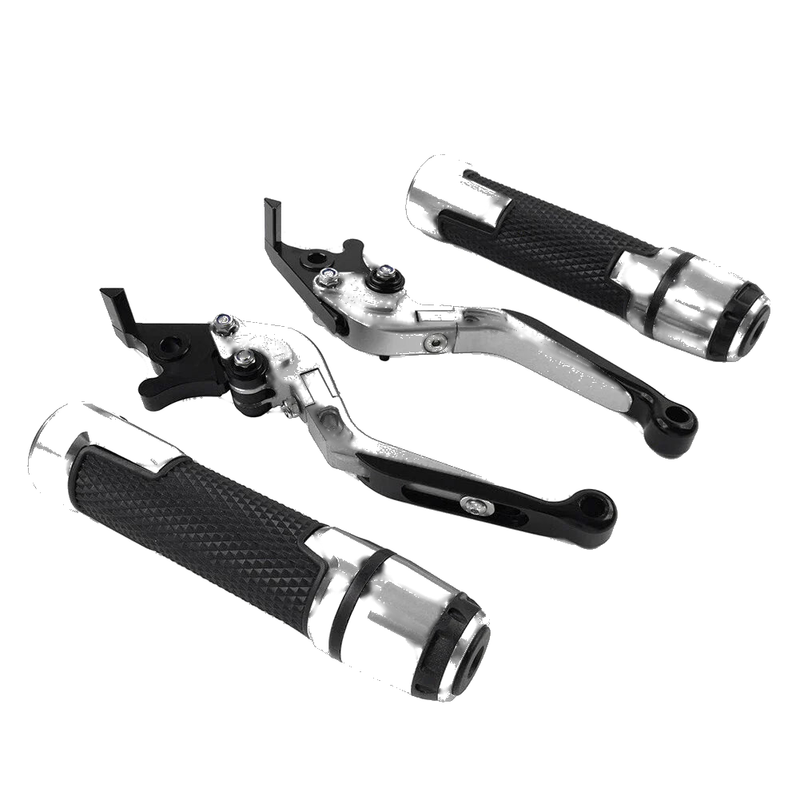BMW G310R G310GS Silver Extendable Brake Clutch Levers & Handlebar Grips