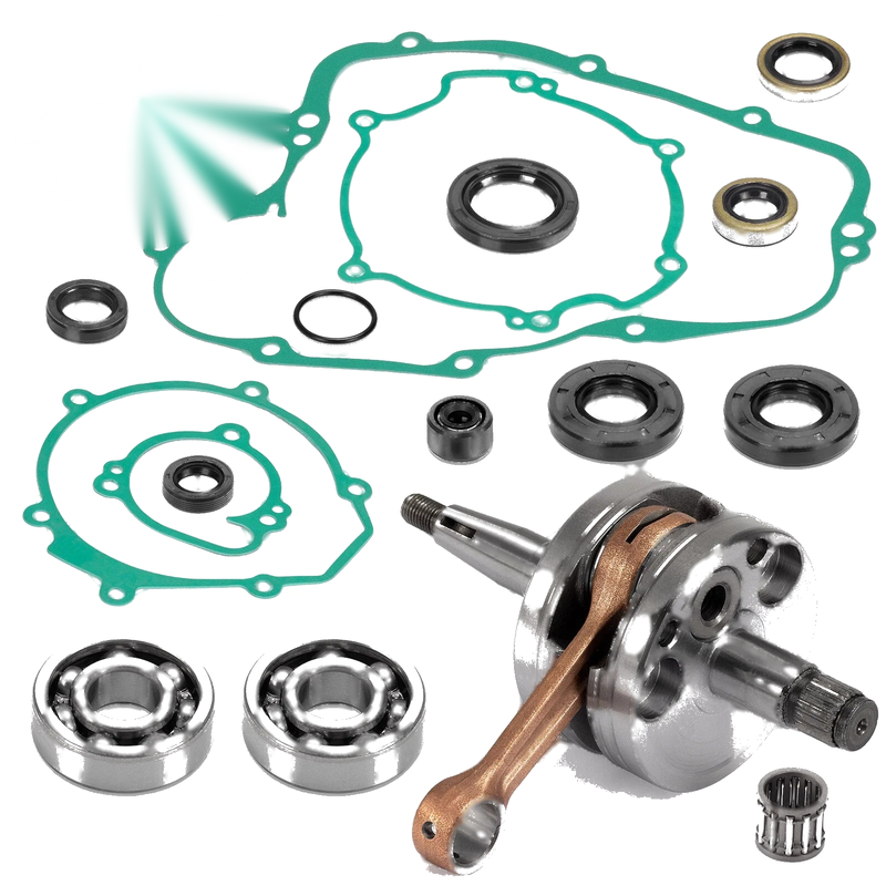 Kawasaki KX80 / KX85 / KX100 Engine Rebuild Kit, Crankshaft, Bearings, Gaskets